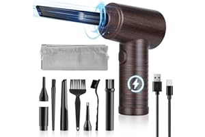 TAYKOO Compressed Air Duster 12-in-1 for Computers Cars Keyboard Cleaner 3 Speeds Adjustable Electric Dust-Off Air Blower Cordless Air Dusters 100000RPM for Office Pet House