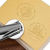 Book Embosser Personalized Custom Book Embosser From The Library of Handheld Stamp Seal Gift for Book Lovers Readers Teachers