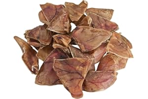 CountryMax Natural Jumbo Pig Ears for Dogs - Bulk Pack Roasted Pig Ears - for Aggressive Chewers, Cleans Teeth (100 Count)
