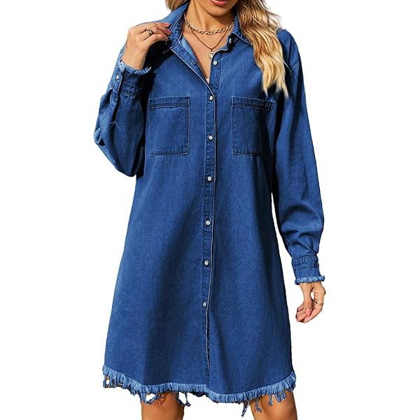 ミストレアス Denim Amerian Sleeve Long Dress Denim Amerian Sleeve Long Dress - MISTREASS