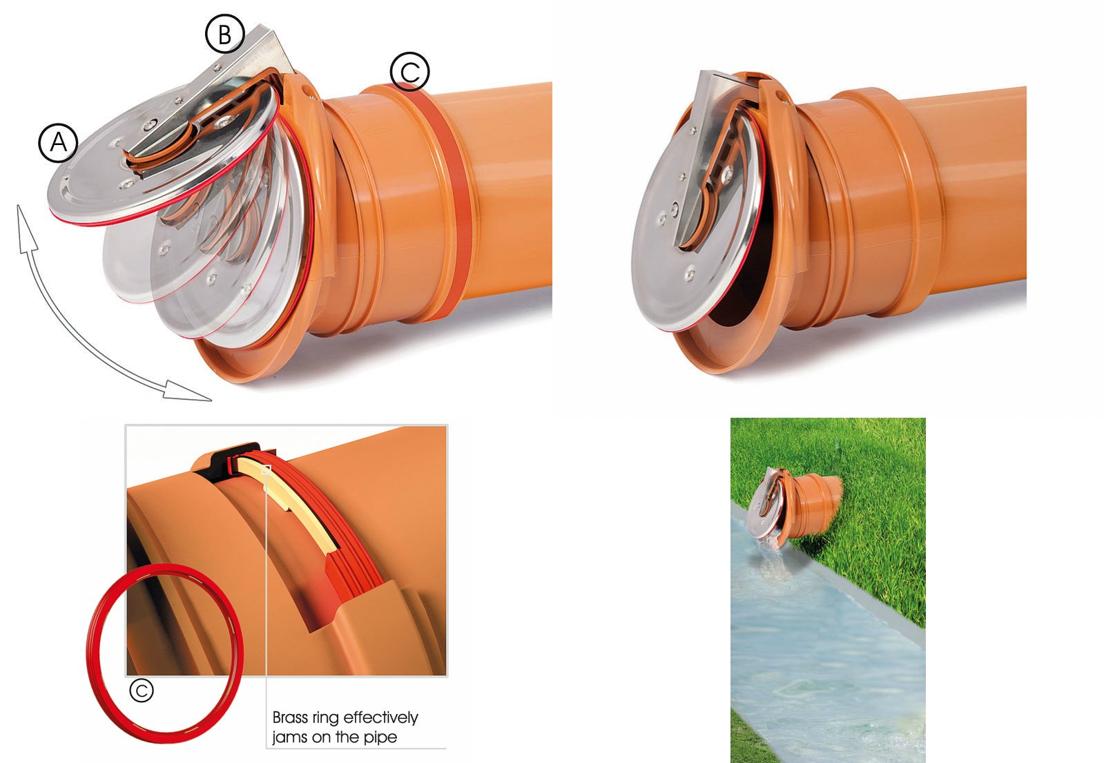 Buy Karmat 110mm Non Return Flap Valve Rodent Barrier Stainless Steel