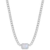 FANCIME Mothers Day Gifts for Women S925 Sterling Silver Tennis Necklace Birthday Gifts for Mom Women, 16"+2" Inches