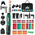 BATOCA S6 Mini Polisher Cordless Polisher for Car Detailing, 2x2.0Ah Batteries, 0mm Rotary Buffer, 3mm and 12mm Dual Action Polisher 1-3 Inch, 2 Different Speeds Heads Systems, 4.2k-21k or 1-5k RPM