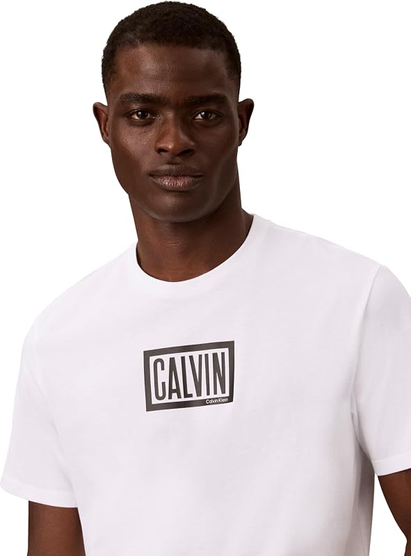T-Shirt da Uomo SS 30s EU Boxed Calvin Graphic T Lv04rh818g (Confezione da 1), Bianco (Bianco Brillante), XXS