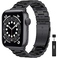 CAVN Metal Bands Compatible with Apple Watch 38mm 40 mm 42mm 44mm, Series 6/5/4/3/2/1/SE Bands for Women Men…