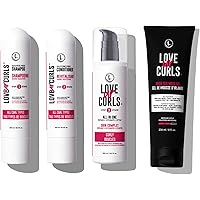 Love Ur Curls - Ultra Curl Defining Set for Curly Hair - Shampoo & Conditioner with All in One Curl Cream Styler & Irish Sea 