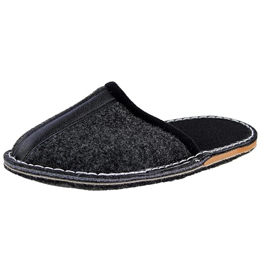 Forfus Filzpantoffeln Filz Hausschuhe mit Filzsohle
