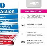 Viro Display No Smoking Vaping Stickers - 100x150mm - 10 Pack - Self-Adhesive view 2