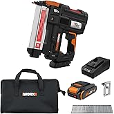 Worx Nitro 20V 18GA Cordless Brad Nailer, Cordless Nail Gun, Nail Gun Battery Powered, Up to 2 Inch, Tool-Free Jam Release, T