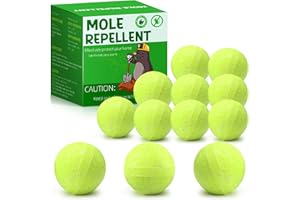 MOTRAPSO 12pack Mole Repellent, Gopher Repellent, Vole Repellent, Powerful Mole Repellent for Lawn Garden Yard Outdoor, Snake Repellent, Groundhog Repellent, Armadillo Repellent, Mole Deterrent
