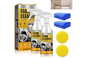 AUJ 2PCS Multi-Purpose Foam Cleaner, 2024 New All Around Master Foam Cleaner, Car Interior Foam Cleaner, Car seat Foam Cleaner Spray,Car Interior Foam Refinisher Cleaner,Car seat Stain Remover