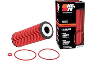 K&N Premium Oil Filter: 20,000 Mile Engine Protection, High Capacity/High Efficiency: Compatible with 2015-2025 FORD/LINCOLN (See Product Description for Select Models), HP-7037