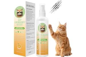 Virmate Cat Deterrent Spray, Natural Cat Repellent for Urine Marking, Cats Scratch Deterrent & Training Aid Spray to Safe for Furniture & Plants, Indoor & Outdoor Use – 5.92 fl oz