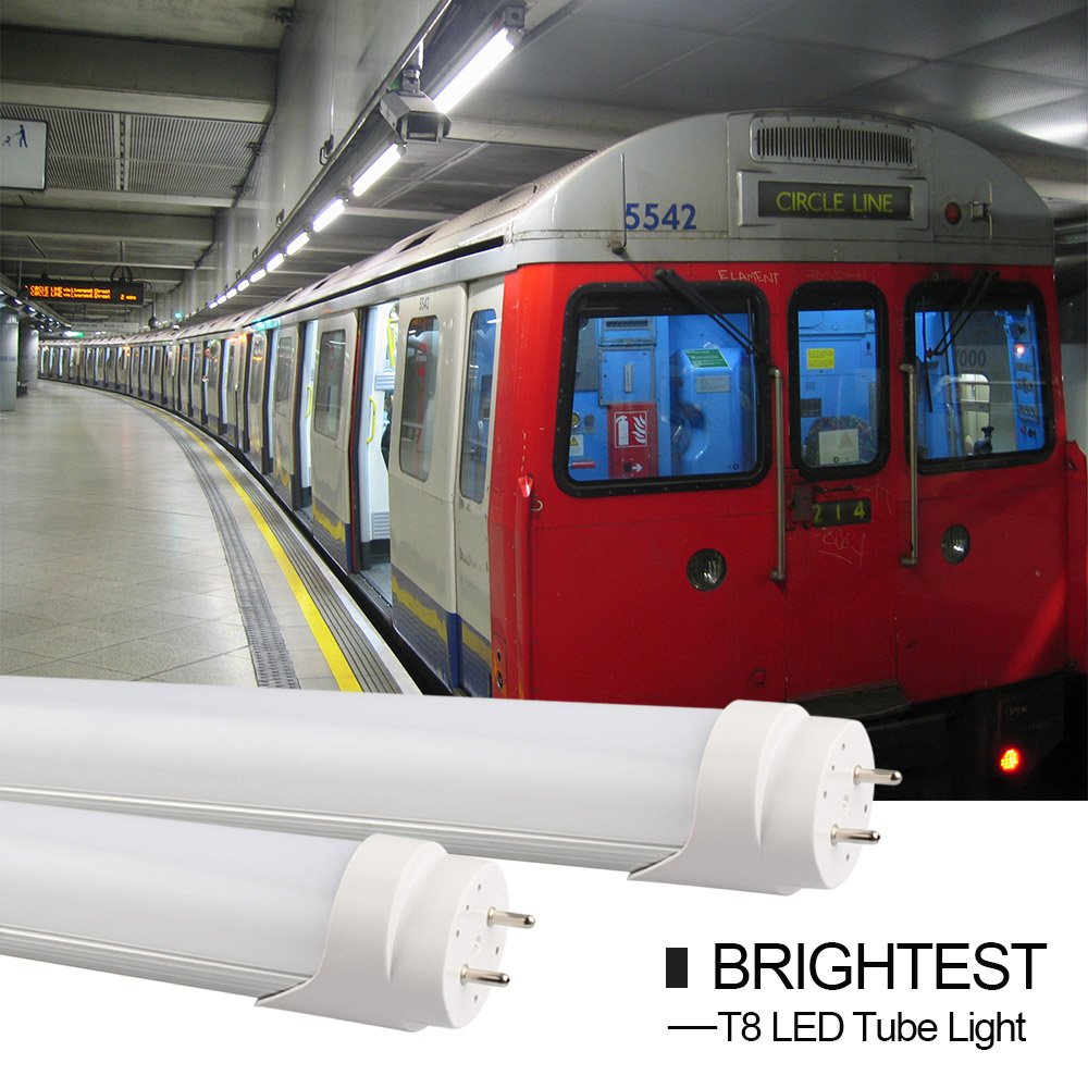 B2tocled-2FT T8 LED Tube Light 9W 3000K, 20W equivalent (Warm White)Dual-End Powered, G13 Fluorescent Light Bulbs Replacement,4-Pack