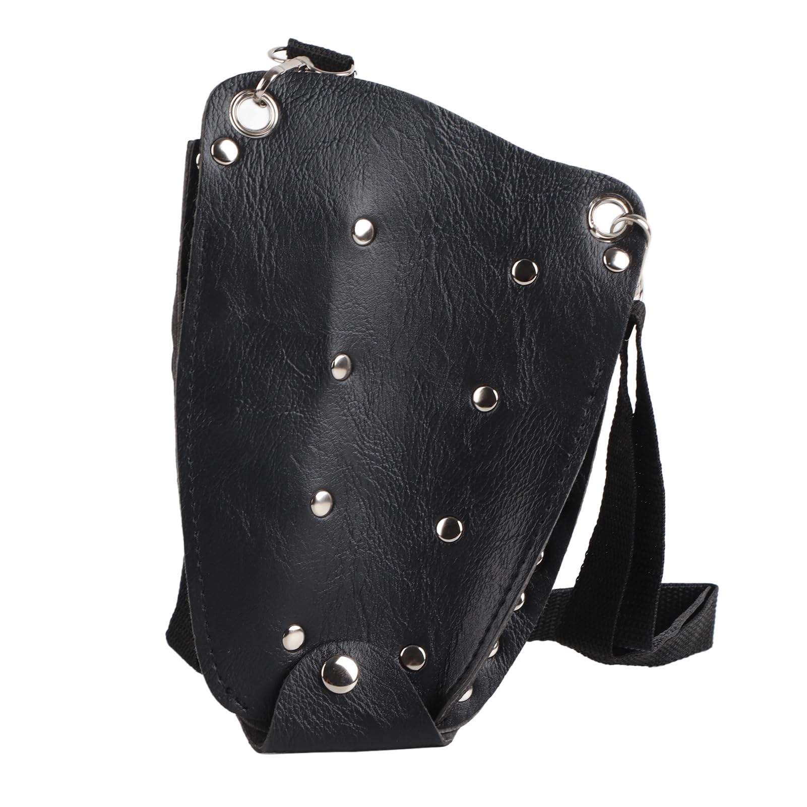 Yosoo Multifunction Pockets Pu Leather Rivet Scissors Clip Bag Holster Pouch Holder Case With Waist Shoulder Belt, Black
