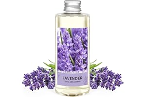 STRN Lavender Essential Oil Reed Diffuser Refill 200ml Long-Lasting Aromatherapy, Natural Fragrance Liquid with Eco-Friendly Bottle for Home, Bedroom, Spa
