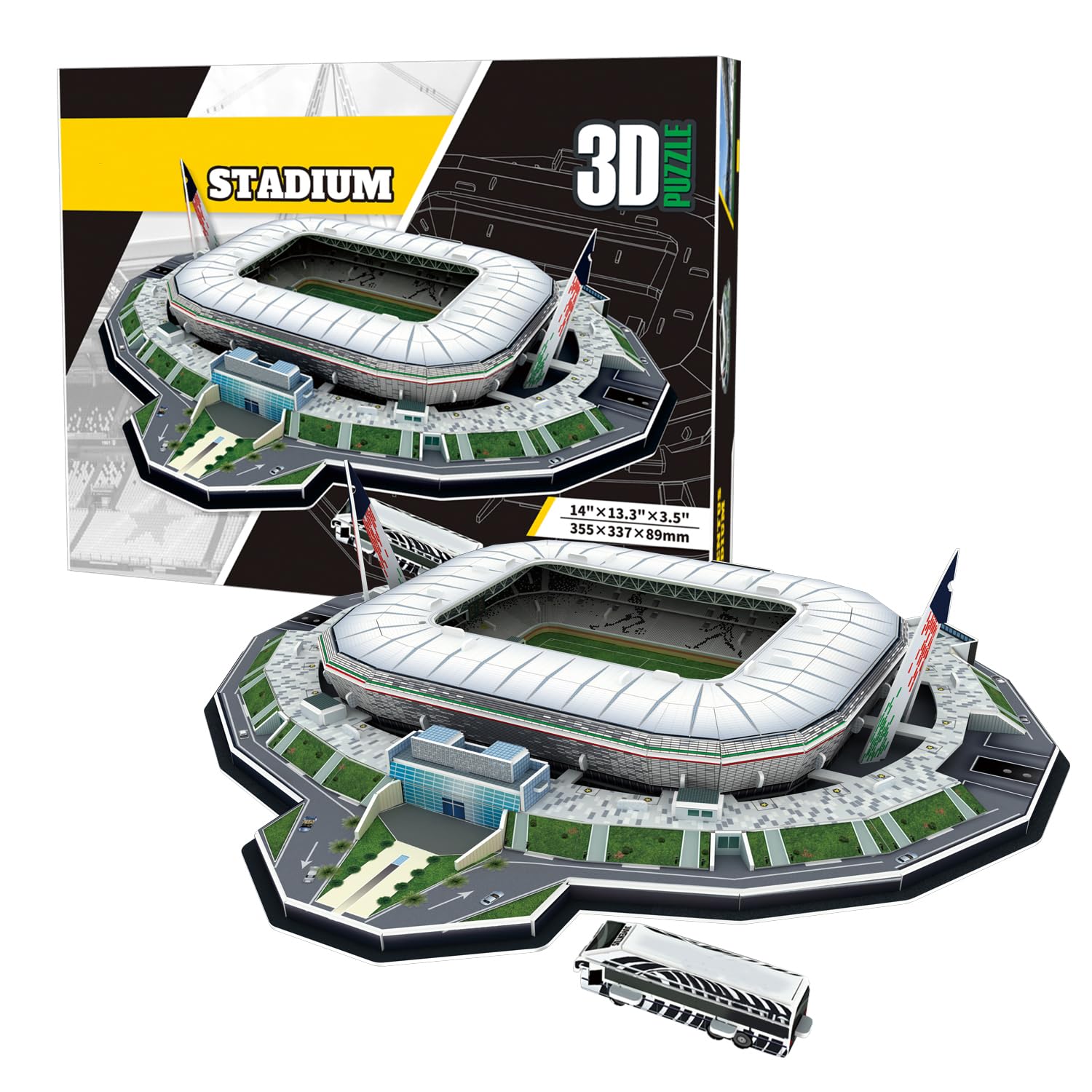 Georgie Porgy 3D Football Stadium Puzzle Toy Building Kits (Del Alp Stadium 85 Pieces) — image 1