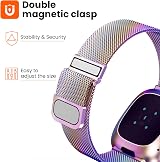 Yoohoo Straps for Fitbit Versa 3/4/Sense 2 Stainless Steel with Double Magnetic view 2
