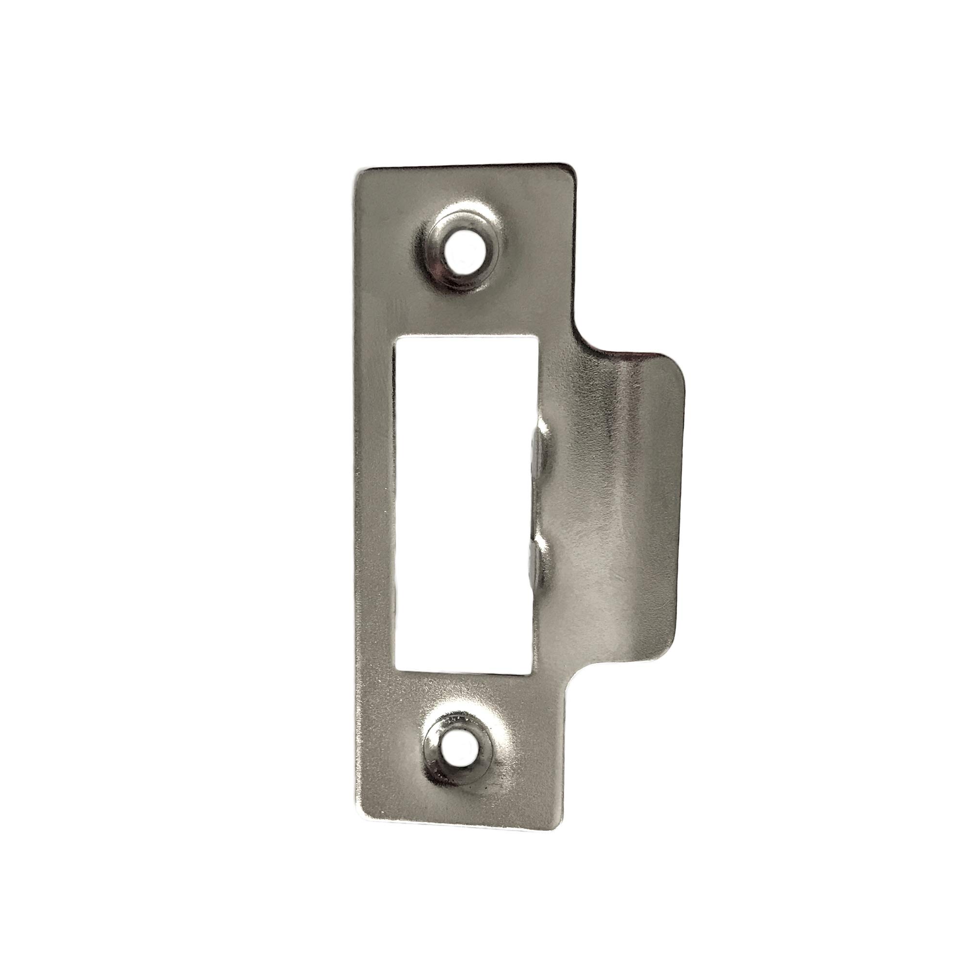 Strike Plate for Interior Door Frames - Lenght: 75mm (Polished Chrome - Square Edge)
