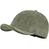 Croogo Short Brim Baseball Cap Corduroy Soft Trucker Hat Flat Snapback Hats Winter Dad Cap Flip Up Short Bill Cap for Men