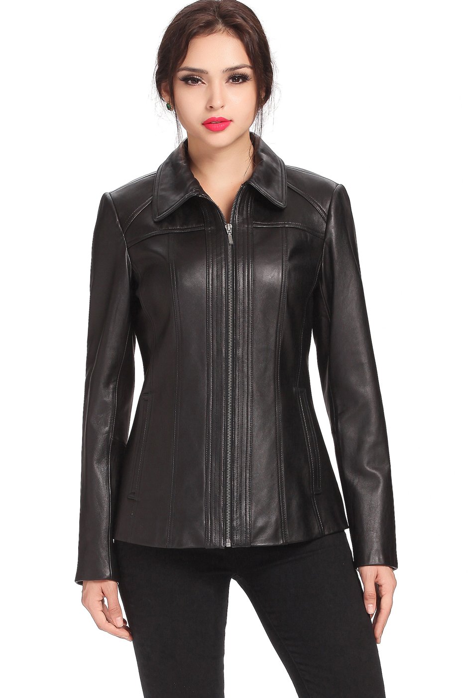 BGSD Women's Ellen Lambskin Leather Jacket