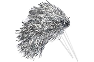 Anderson's Metallic Foil Textured School Spirit Shakers, Cheerleader Pom Poms, Football, Basketball, Homecoming Squad, Team, Party, Dance, Club, Performance, Fan Celebration Pack of 10