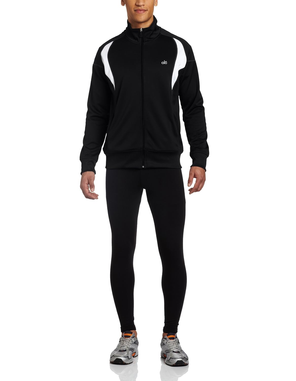 Alo Yoga Men's Boost Jacket, Black/White, XXLarge Clothing