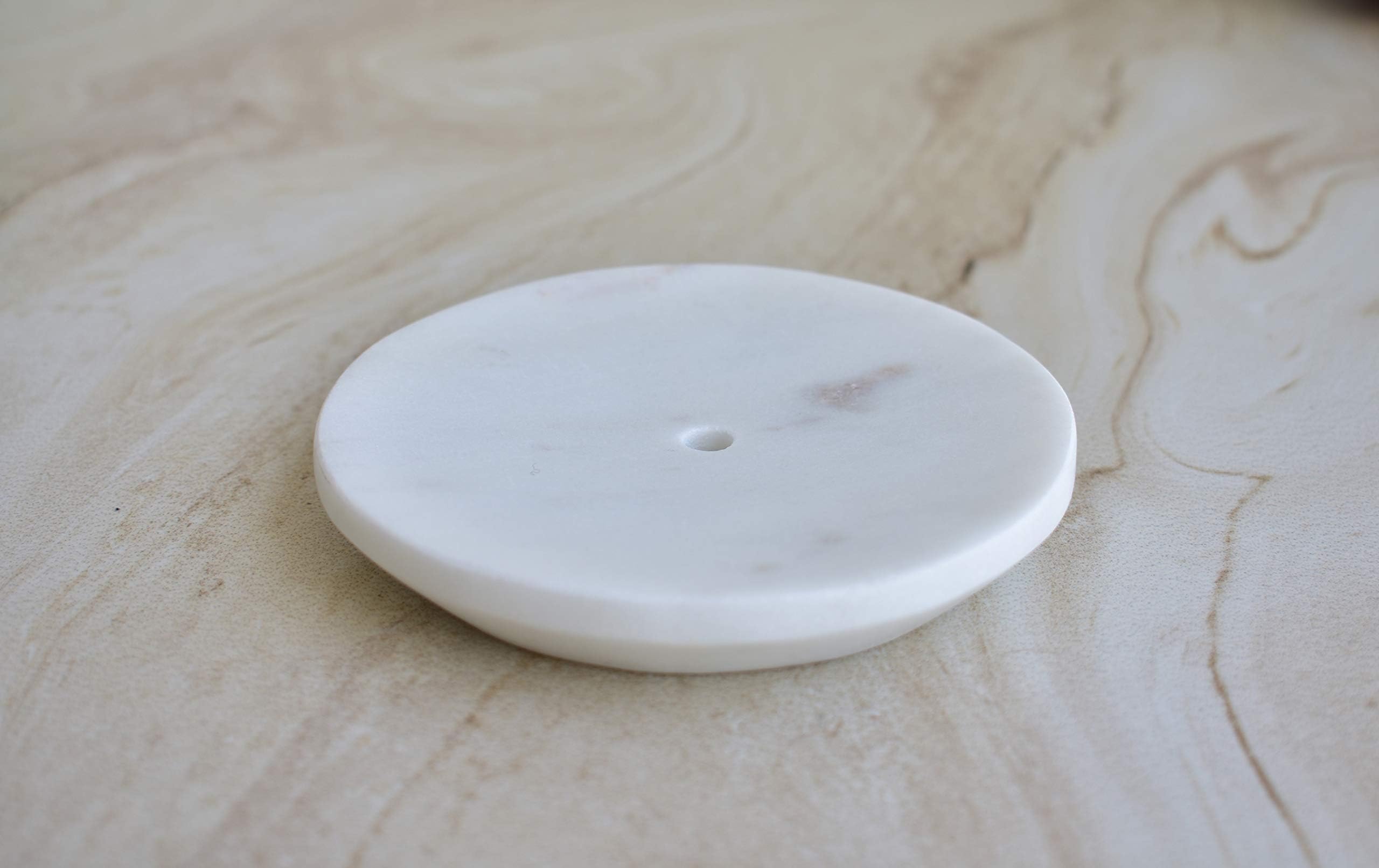 Kunhar Natural Marble Soap Dish Holder for Bathroom/Marble Soap Dish Holder for Bath Tub/Marble Soap Dish Holder for Wash Basin Beautifully Crafted Bathroom Accessory
