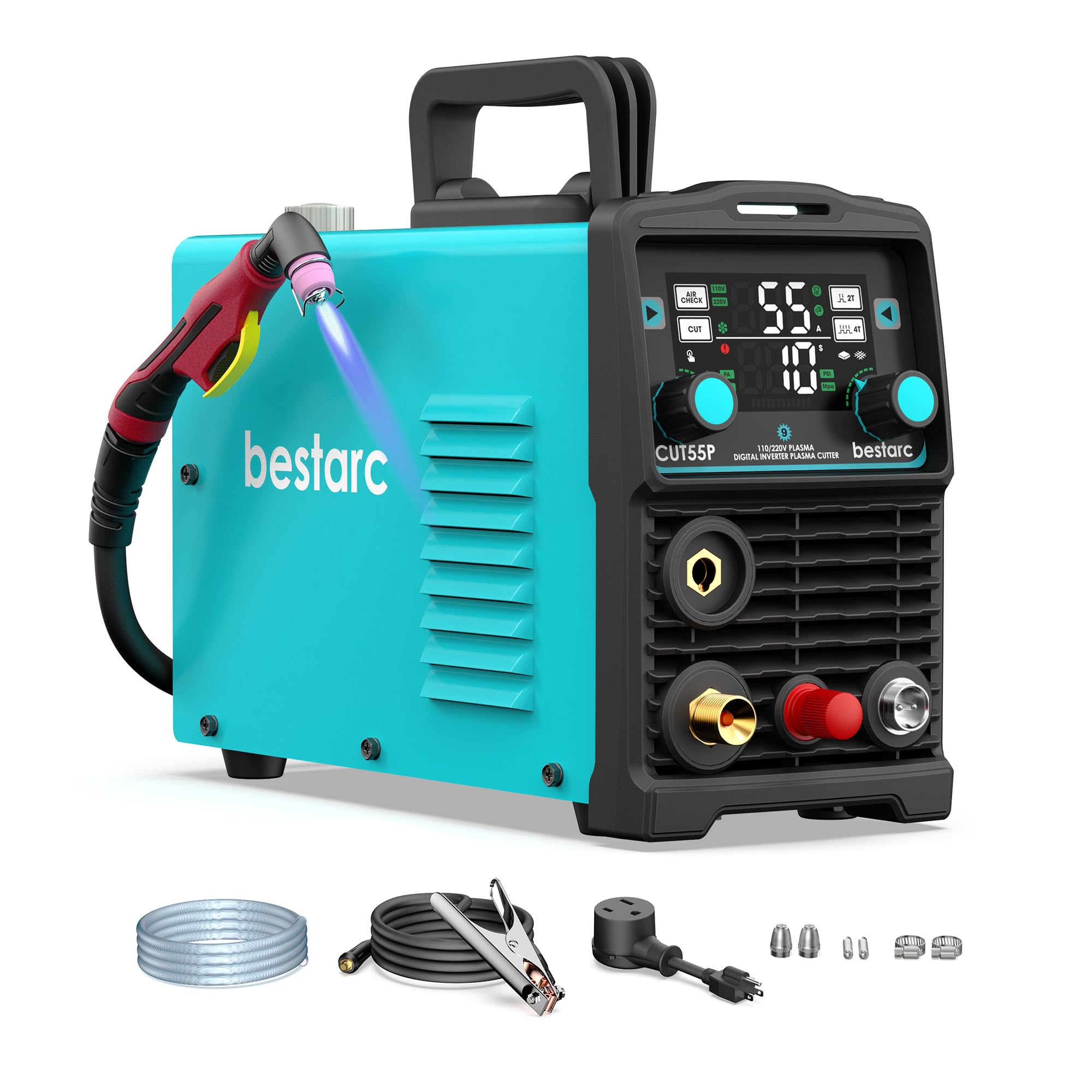 Plasmaschneider Parkside 55A PLASMASCHNEIDER GROSSE LED-Anzeige DC Inverter 230V PT/2T/4T 1/2" Clean Cut EUR 175,99 - DE Plasmaschneider Pilotzündung