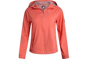 CANADA WEATHER GEAR Women's Tech Stretch Jacket - Hooded Softshell Jacket with Reflective Tape and Mesh Lining (Sizes: S-XXL)