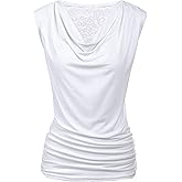 Zeagoo Tank Top for Women Trendy Going Out Tops Sleeveless Shirts Ruched Business Casual Basic Tunic Tops