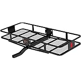 CURT 18152 Cargo Basket Hitch Trailer Hitch Cargo Carrier, 500 lbs. Capacity, 60-Inch x 24-Inch x 6-Inch, Fits 2-Inch Receive