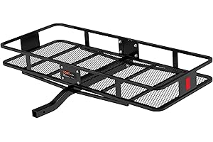 CURT Manufacturing 18152 Basket Trailer Hitch Cargo Carrier, 500 LBS, Capacity, 60-Inch x 24-Inch x 6-Inch, Fits 2-Inch Recei