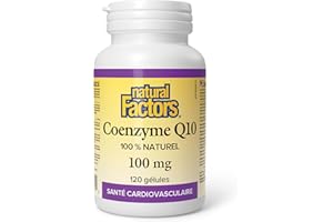 Natural Factors CoQ10 100 mg, 120 Softgels, 100% Natural, Supports Cardiovascular Health