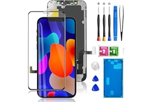 Mobkitfp for iPhone 12 Mini Screen Replacement 5.4 Inch, 3D Touch LCD Screen Digitizer Front Display Assembly with Waterproof Adhesive+Tempered Glass+Repair Tools