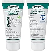 KEZE Silicone Grease Automotive PTFE Lubricant Sliding Glass Door Grease Tube 92003 Lube for Plumbing Faucet O Rings Plastic 