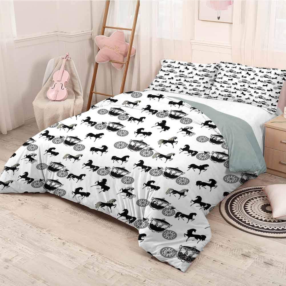 Horses Bed Sheets Set California King, Soft Microfiber Bed