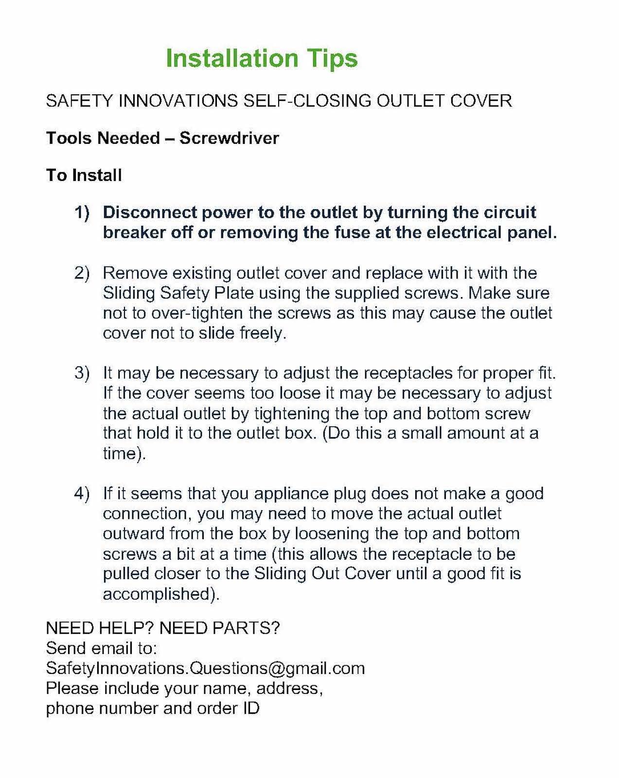 6-Pack Safety Innovations Self-closing (2 Screw) Decora Outlet Covers- An Alternative To Wall Socket Plugs for Child Proofing Outlets (White)