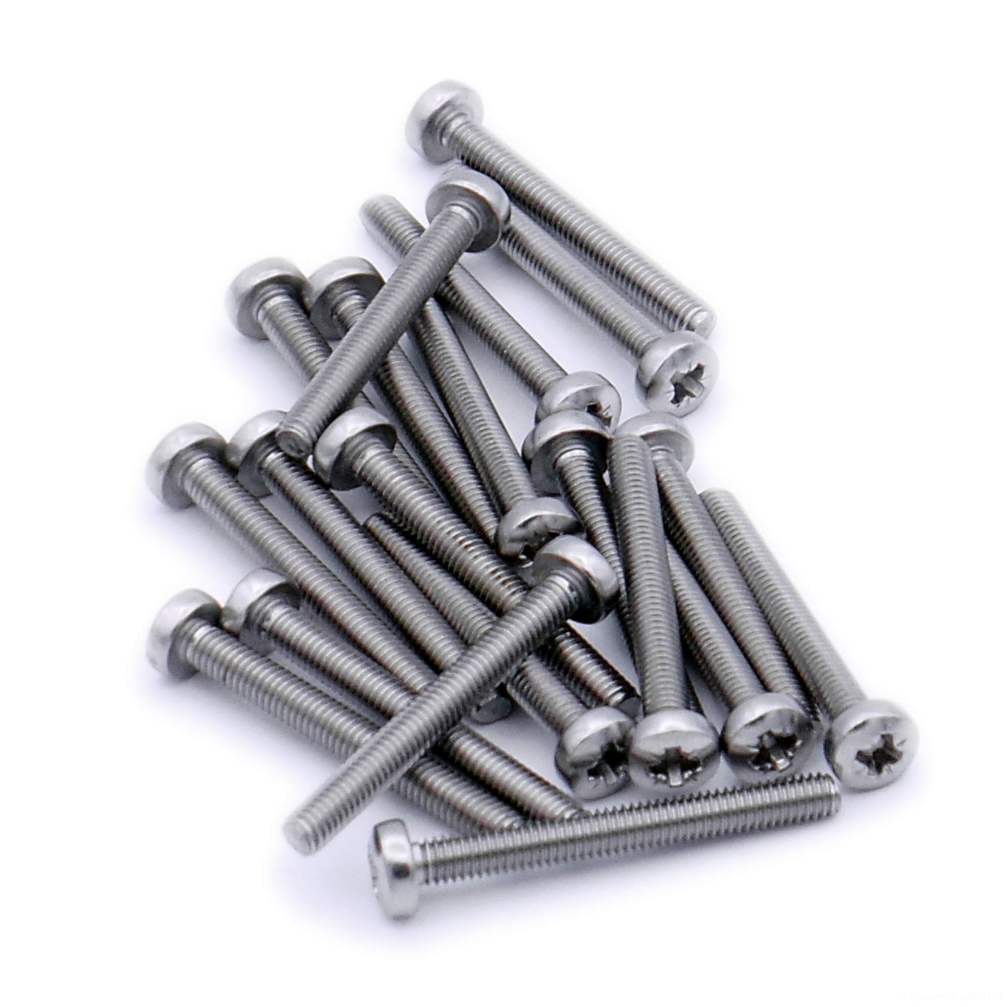 M5 (5mm x 8mm) Pozi Pan Machine Screw (Bolt) - Stainless Steel (A2) (Pack of 20)