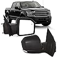 Lqito Right Passenger side Mirror with Power Glass,Heated, Puddle Lights,Clearnce Lamp，Blind Spot Detection and Manual Folding Fits 2015-2020 Ford F150 Replace FL3Z17682FA （11 Pins)