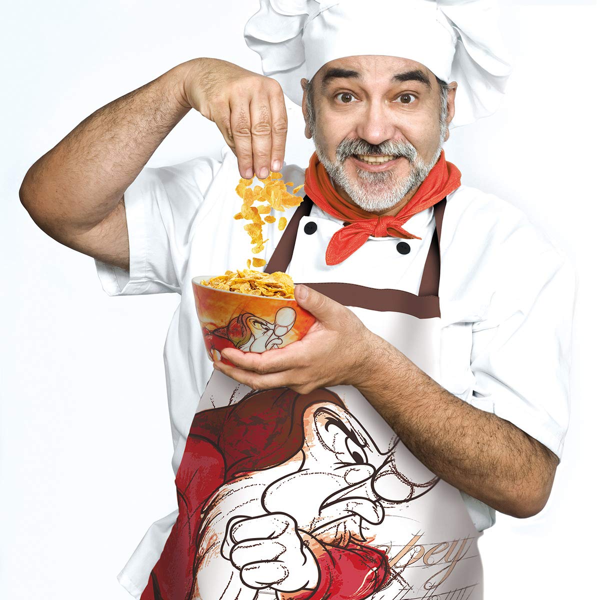 Disney TWS63/05BR Seven Dwarves Apron, Grumpy Design, 60 x 90 cm