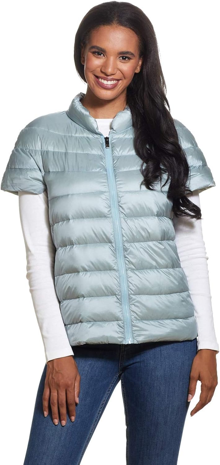 Martha Stewart's Womens Puffy Vest in Blue - Down Vest Jacket for Women- Blue L at  Women's Coats Shop