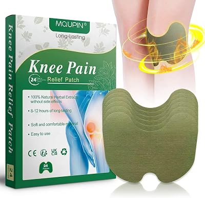 MQUPIN Knee Pain Relief Patches 24 Pcs Herbal Heating Patch Moxibustion