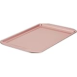 Farberware Nonstick Bakeware, Nonstick Cookie Sheet / Baking Sheet - 10 Inch x 15 Inch, Rose Gold Red