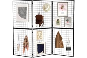 DEYEGELEA Foldable Gridwall Display Panel - 3 Pack of 2x5 Ft Heavy Duty Z Unit Wire Grid Wall Panels for Retail Store, Trade Show, Pop Up Shop, Versatile Merchandiser Display