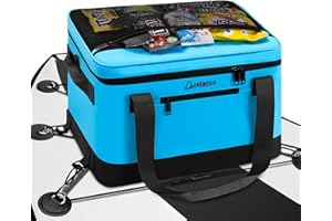 doksmeria Paddle Board Cooler Waterproof, Super Capacity SUP Paddleboard Deck Cooler with Shoulder Strap & 6 Elastic Rope Clips, Paddle Board Accessories Bag for Stand Up Paddleboard and Kayak
