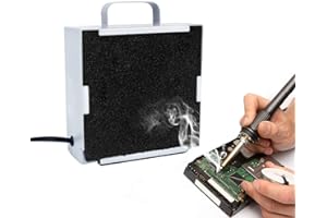 KULANNDER Solder Smoke Absorber, Smoke Prevention Absorber Fume Extractor Fan with Carbon Filter for DIY Working Soldering Desoldering Rework Station