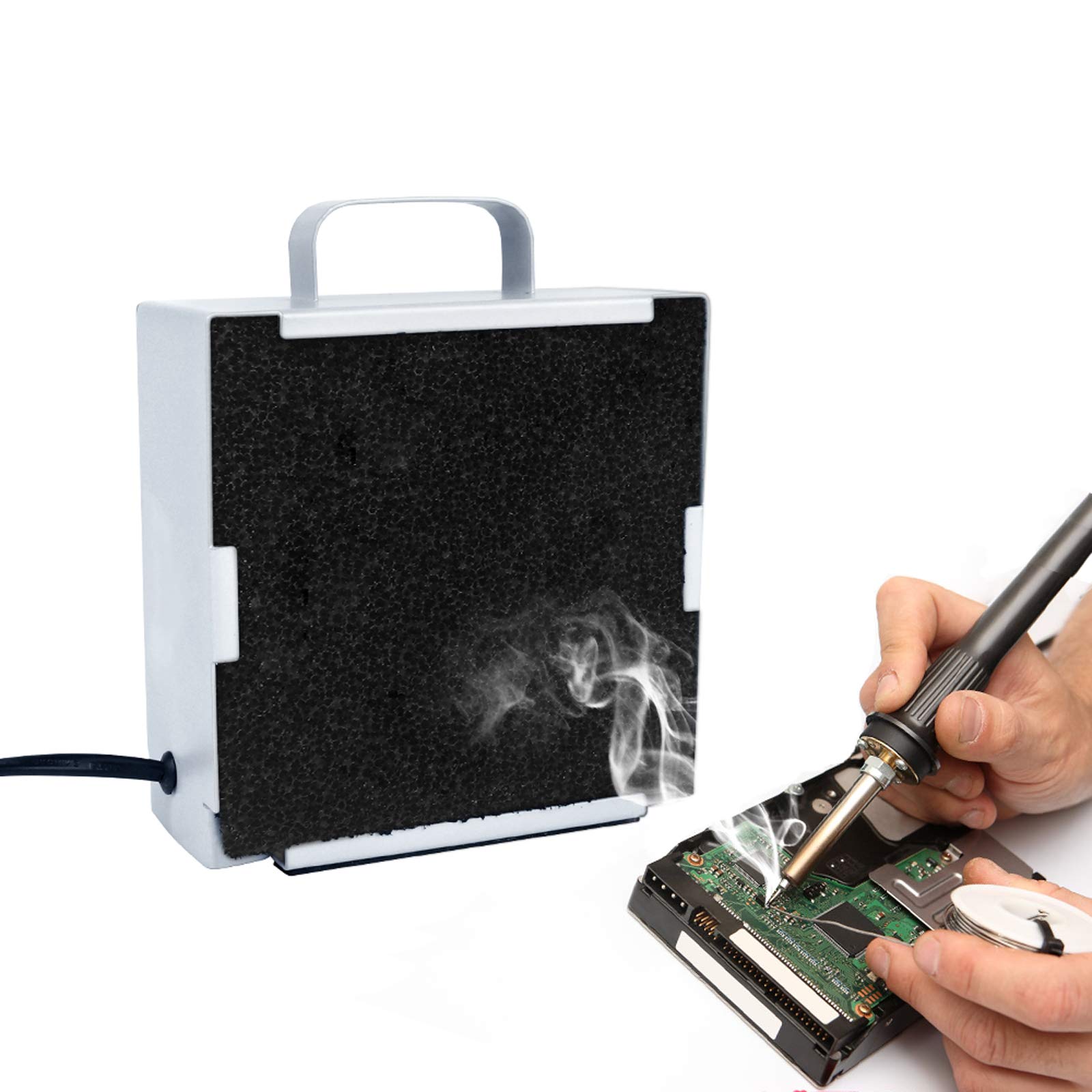 Photo 1 of Solder  Absorber, Smoke Prevention Absorber Fume Extractor Fan with Carbon Filter for DIY Working Soldering Desoldering Rework Station