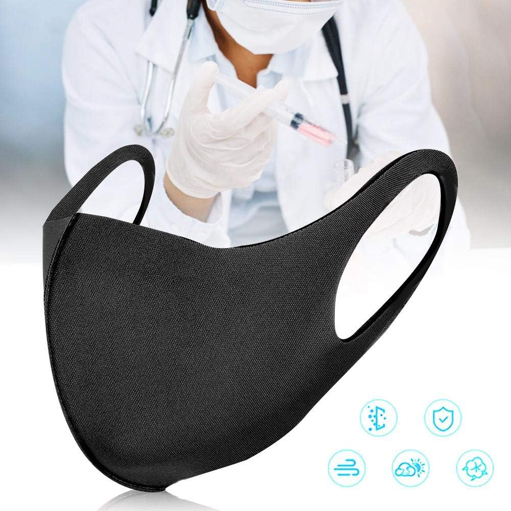 Pbzydu 10Pcs Mouth Protective Cover, Reusable Breathable 3D Sponge Dustproof Waterproof UV Protection Guard, for Outdoors Personal Protection(Black)