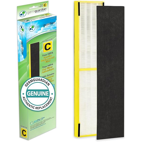 FLT4825 HEPA Filter B – 4 Stück Set Mit Kohlevorfilter, Ersatz Für Germ Guardian AC4825, AC4850, AC4900 Serie